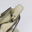 Salvatore Ferragamo Gancini Shoulder Bag Leather White Silver Auth KD545-19