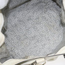 Salvatore Ferragamo Gancini Shoulder Bag Leather White Silver Auth KD545-11