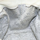 Salvatore Ferragamo Gancini Shoulder Bag Leather White Silver Auth KD545-22