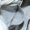 Salvatore Ferragamo Gancini Shoulder Bag Leather White Silver Auth KD545-24