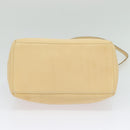 Salvatore Ferragamo Hand Bag Leather 2way Beige Gold Auth KD546-5