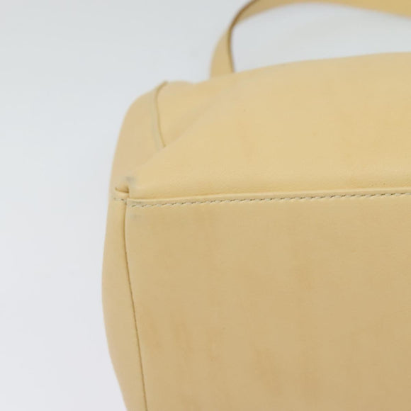 Salvatore Ferragamo Hand Bag Leather 2way Beige Gold Auth KD546