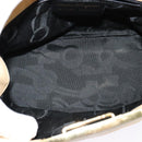 Salvatore Ferragamo Hand Bag Leather 2way Beige Gold Auth KD546-11