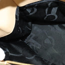 Salvatore Ferragamo Hand Bag Leather 2way Beige Gold Auth KD546-19