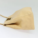 Salvatore Ferragamo Hand Bag Leather 2way Beige Gold Auth KD546-3