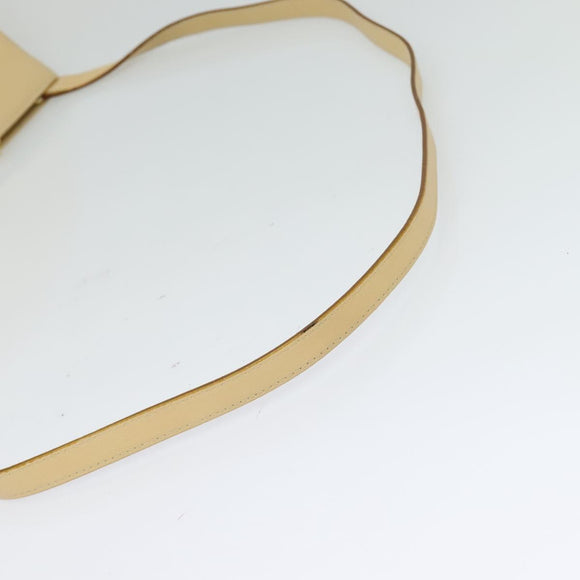 Salvatore Ferragamo Hand Bag Leather 2way Beige Gold Auth KD546