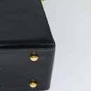 Salvatore Ferragamo Gancini Hand Bag Leather 2way Black Gold Auth KD547-17