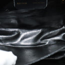 Salvatore Ferragamo Gancini Hand Bag Leather 2way Black Gold Auth KD547-10