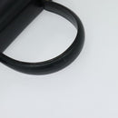 Salvatore Ferragamo Gancini Hand Bag Leather 2way Black Gold Auth KD547-7