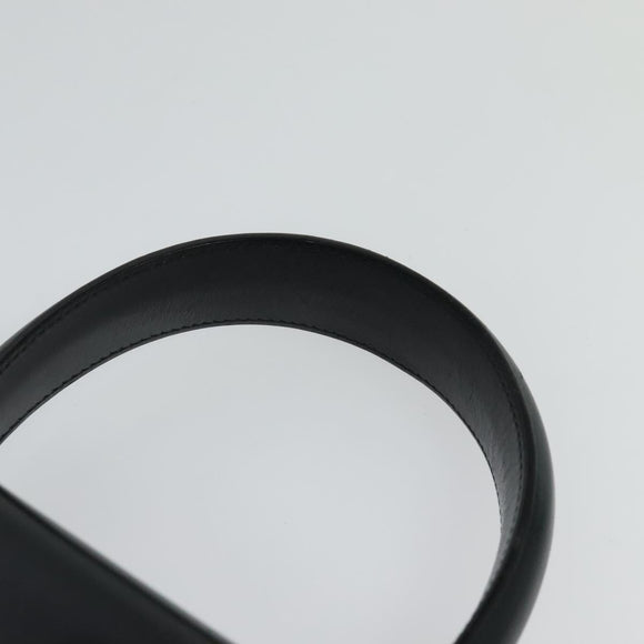 Salvatore Ferragamo Gancini Hand Bag Leather 2way Black Gold Auth KD547