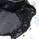 Salvatore Ferragamo Gancini Backpack Leather White Gold Auth KD549-18