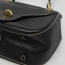 PRADA Shoulder Bag Leather Black Gold Auth KD552V-9