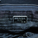 PRADA Shoulder Bag Leather Black Gold Auth KD552V-17