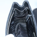 PRADA Shoulder Bag Leather Black Gold Auth KD552V-19