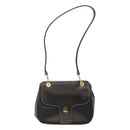 PRADA Shoulder Bag Leather Black Gold Auth KD552V-13