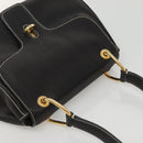 PRADA Shoulder Bag Leather Black Gold Auth KD552V-6