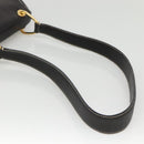 PRADA Shoulder Bag Leather Black Gold Auth KD552V-7