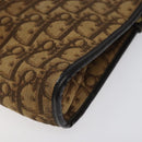Christian Dior Trotter Canvas Shoulder Bag Brown Gold Auth KD554-12