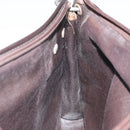 Christian Dior Trotter Canvas Shoulder Bag Brown Gold Auth KD554-19