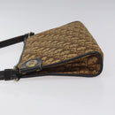 Christian Dior Trotter Canvas Shoulder Bag Brown Gold Auth KD554-5