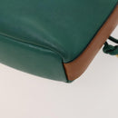 Chloe Emma Shoulder Bag Leather Green Gold Auth KD559-15