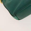 Chloe Emma Shoulder Bag Leather Green Gold Auth KD559-16