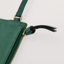 Chloe Emma Shoulder Bag Leather Green Gold Auth KD559-22