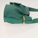 Chloe Emma Shoulder Bag Leather Green Gold Auth KD559-3