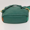 Chloe Emma Shoulder Bag Leather Green Gold Auth KD559-5