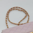 CHANEL Matelasse Chain Shoulder Bag Nylon Purple Gold CC Auth KD560-8