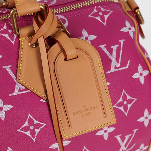 LOUIS VUITTON Monogram Speedy P9 Bandouliere 40 Bag Pink M11563 LV Auth KD564SM