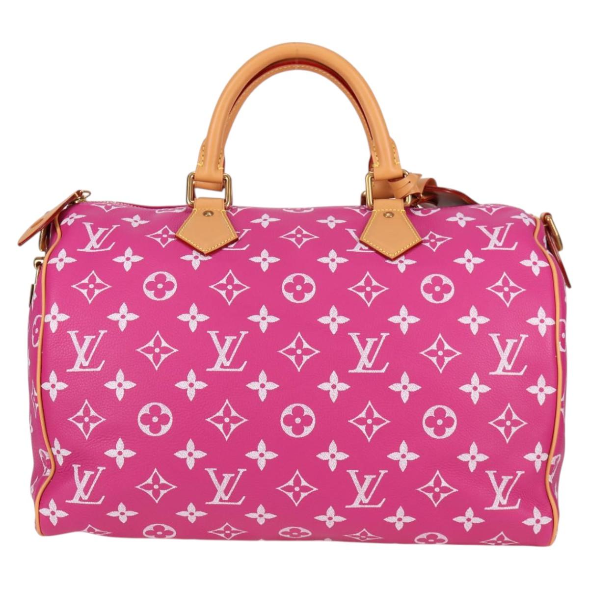 LOUIS VUITTON Monogram Speedy P9 Bandouliere 40 Bag Pink M11563 LV