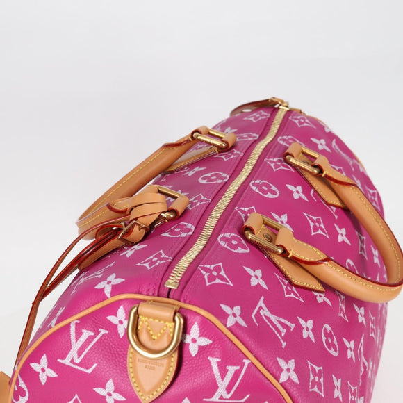 LOUIS VUITTON Monogram Speedy P9 Bandouliere 40 Bag Pink M11563 LV Auth KD564SM
