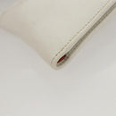 Salvatore Ferragamo Gancini Pouch Leather White Auth KD566-17