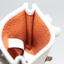 Salvatore Ferragamo Gancini Pouch Leather White Auth KD566-20