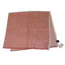 GUCCI GG Canvas Scarf Wool Pink Auth ki2492-3