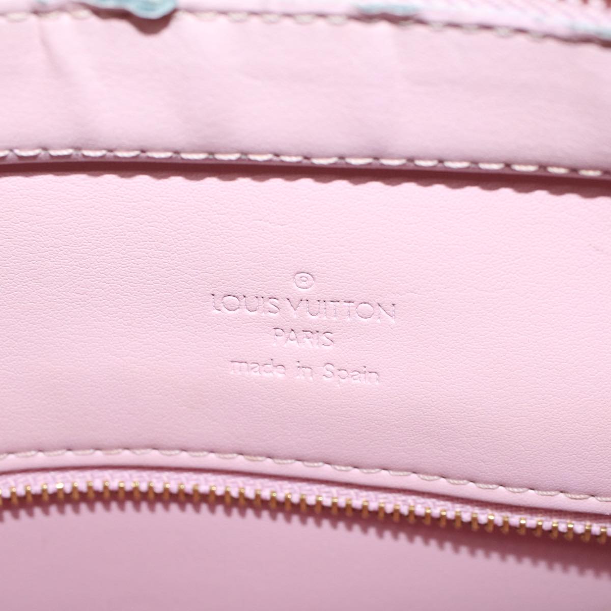 LOUIS VUITTON Monogram Vernis Houston Hand Bag Marshmallow Pink M91302 LV ki3171