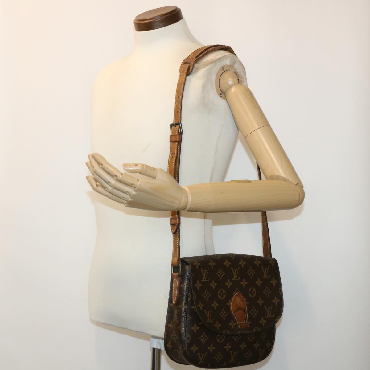 LOUIS VUITTON Monogram Saint Cloud GM Shoulder Bag M51242 LV Auth ki3179