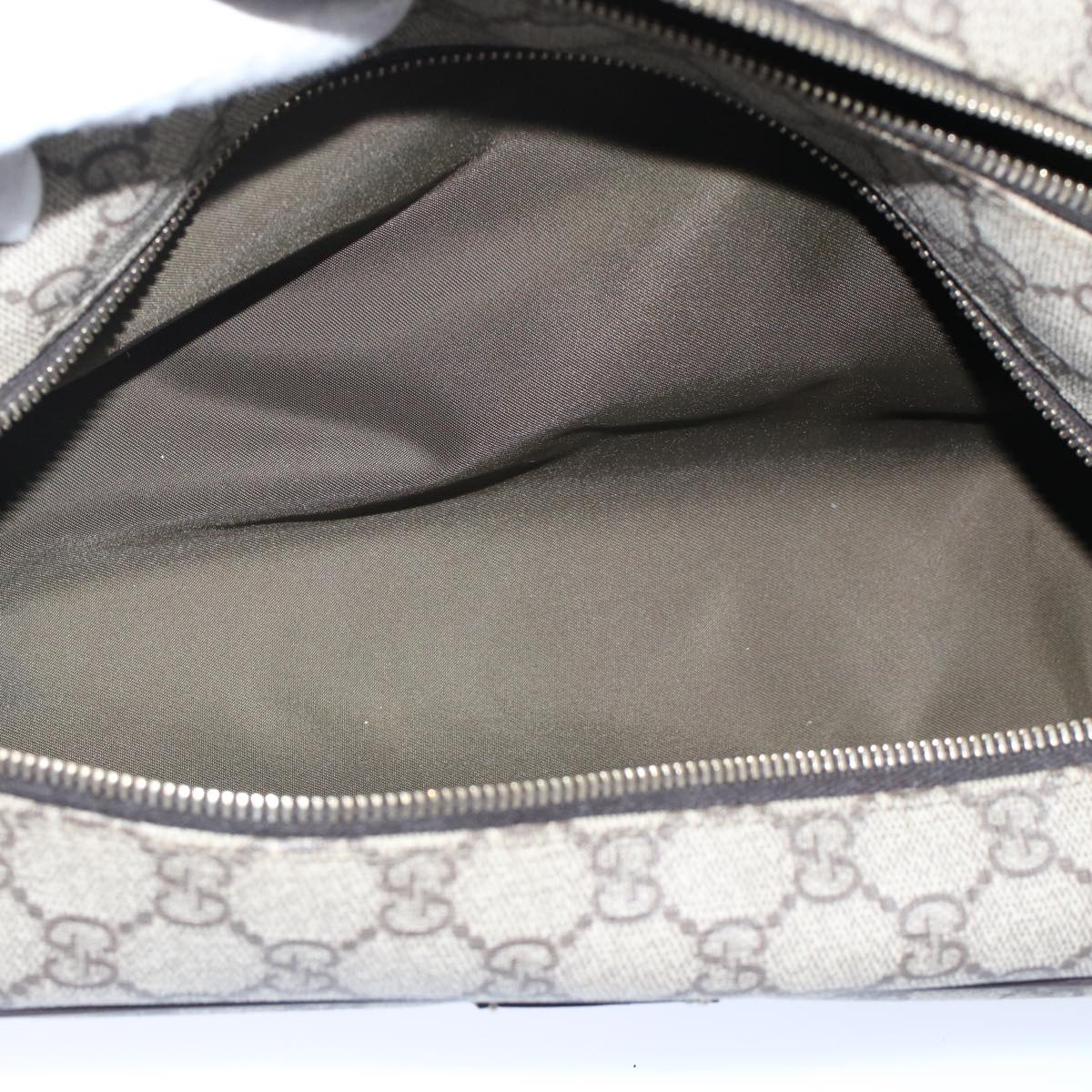 GUCCI GG Canvas Clutch Bag PVC Leather Beige 211125 Auth ki3227