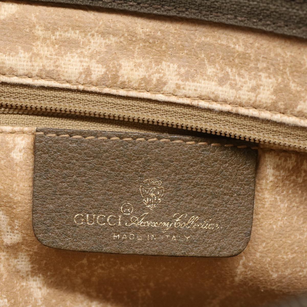 GUCCI GG Canvas Clutch Bag PVC Leather Beige 97 01 037 Auth ki3414