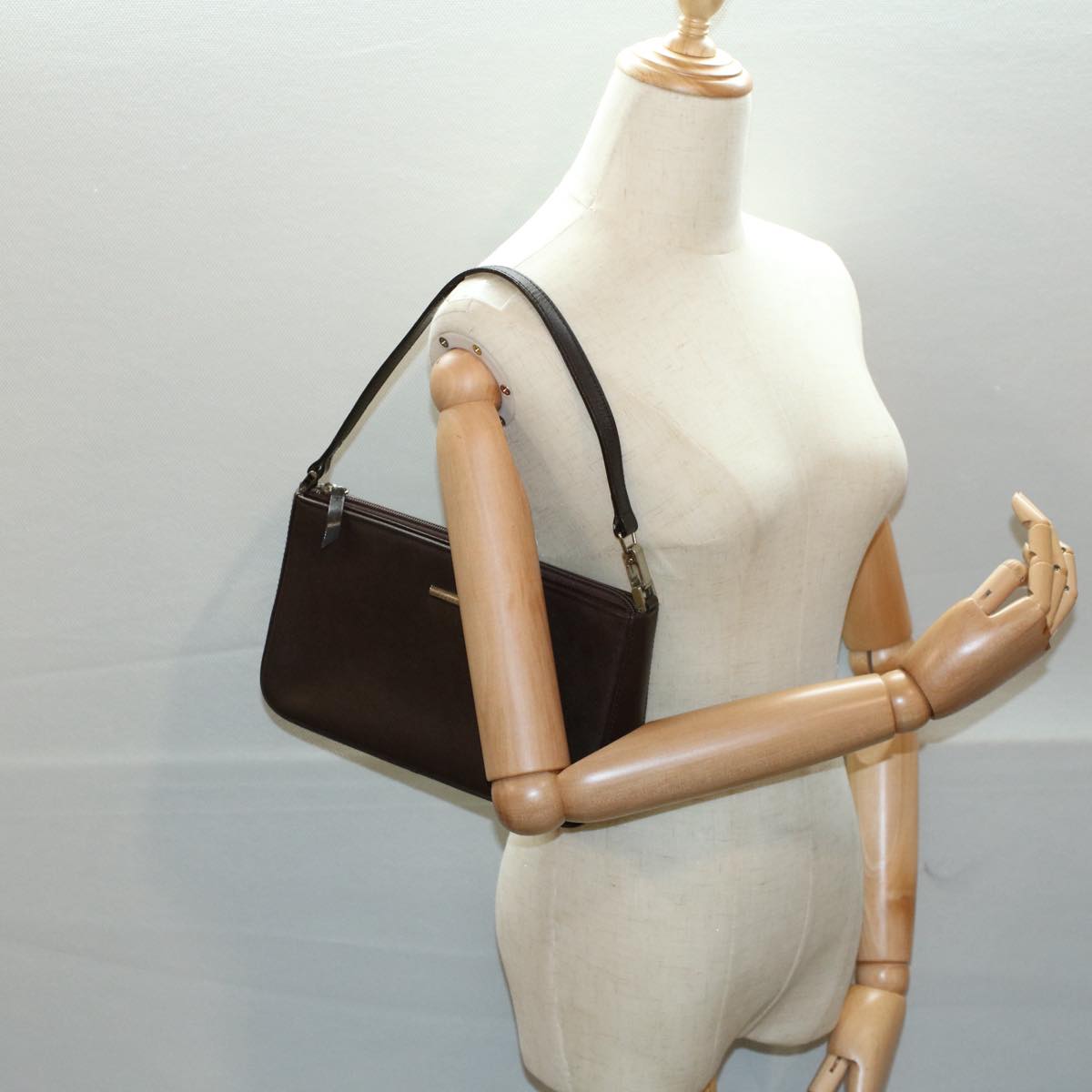 BURBERRY Shoulder Bag Leather Brown Auth ki3423