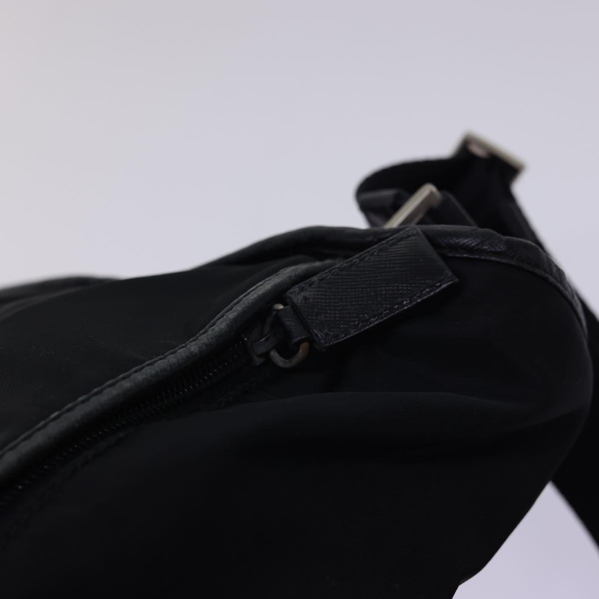 PRADA Shoulder Bag Nylon Black Auth ki3435