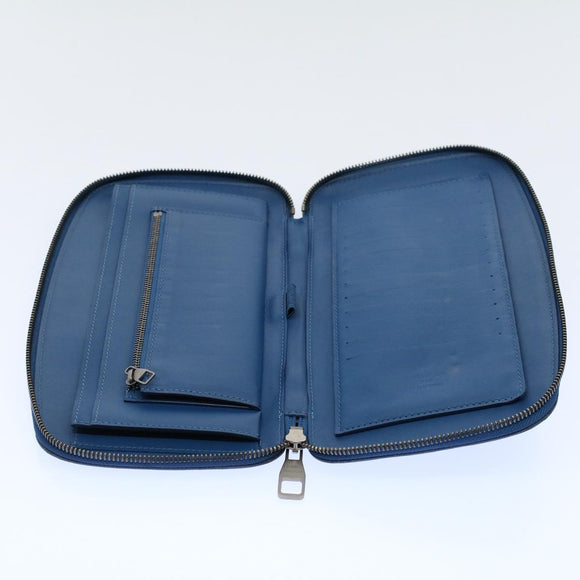 LOUIS VUITTON Damier Infini Organizer Atholl Clutch Bag Blue N41396 Auth ki3459