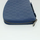 LOUIS VUITTON Damier Infini Organizer Atholl Clutch Bag Blue N41396 Auth ki3459-14