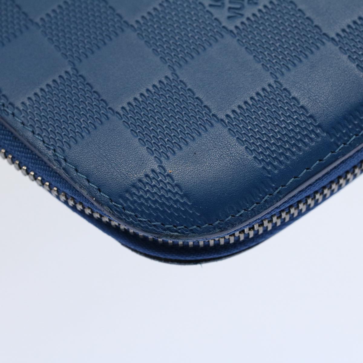 LOUIS VUITTON Damier Infini  Organizer Atholl Clutch Bag Blue M30653 Auth ki3459