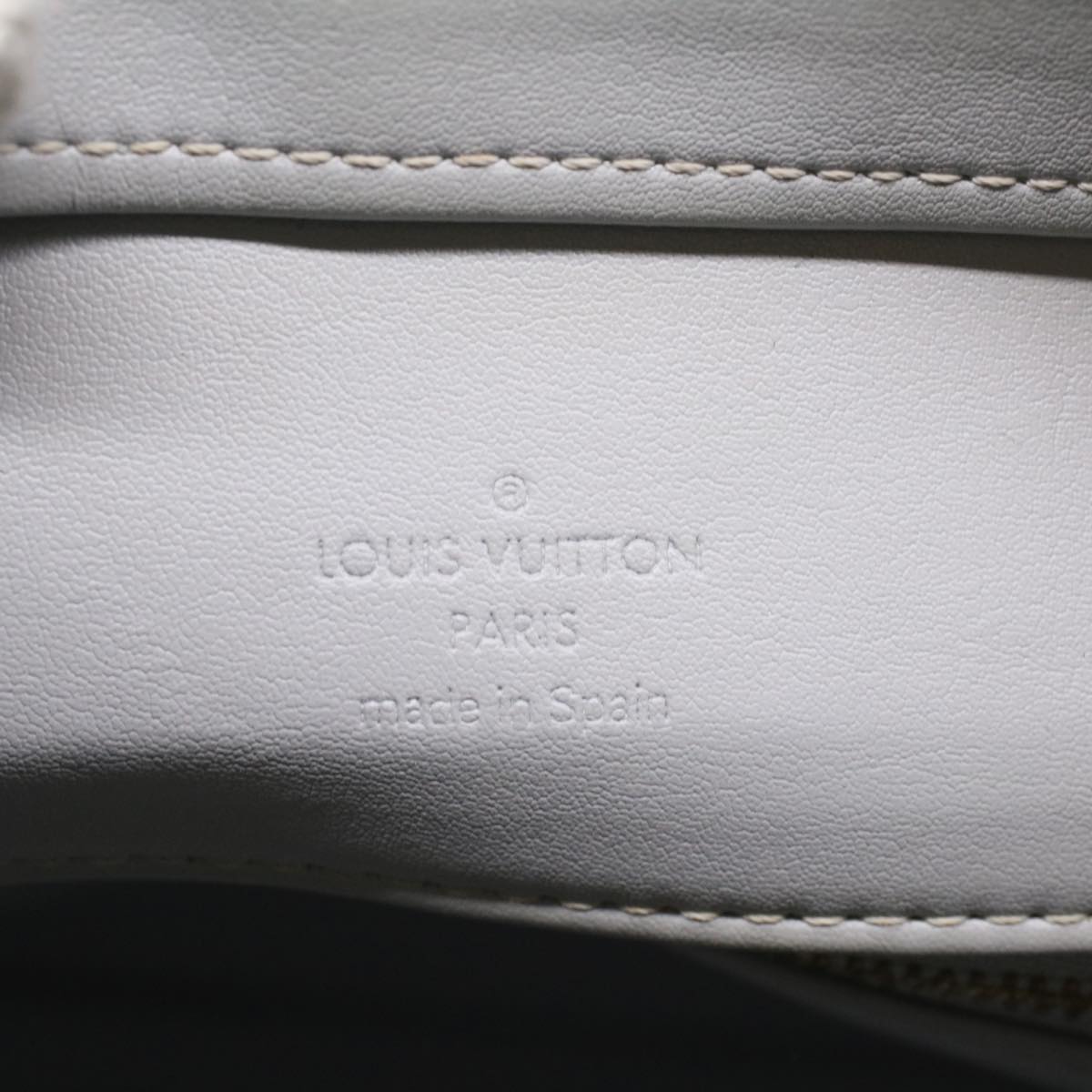 LOUIS VUITTON Monogram Vernis Houston Hand Bag Gris M91053 LV Auth ki3469
