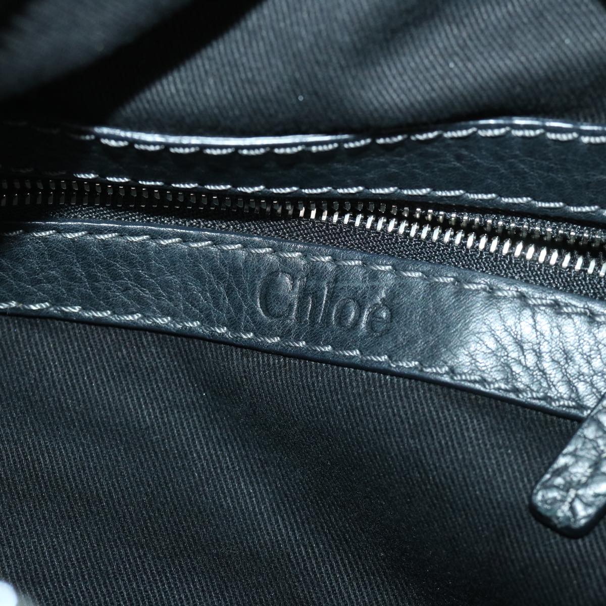 Chloe Paddington Shoulder Bag Black Auth ki3488