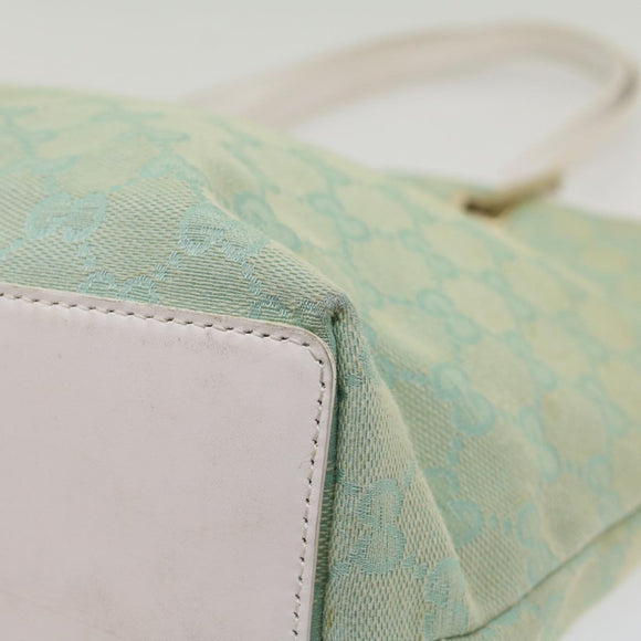 GUCCI GG Canvas Tote Bag Light Blue 002 1098 Auth ki3541