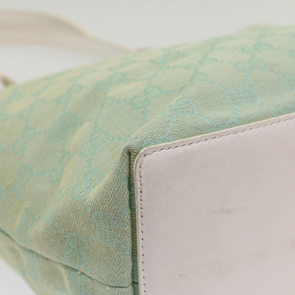GUCCI GG Canvas Tote Bag Light Blue 002 1098 Auth ki3541