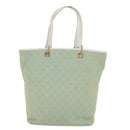 GUCCI GG Canvas Tote Bag Light Blue 002 1098 Auth ki3541-13